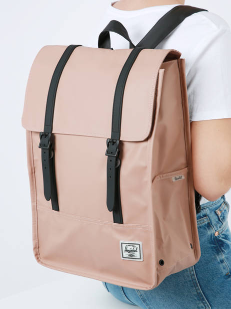 1 Compartment Backpack Herschel Pink weather resistant 10999 other view 1