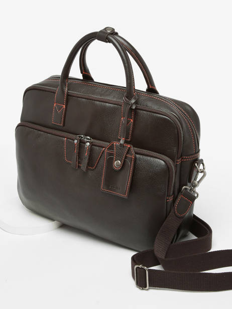 2-compartment  Business Bag Etrier Brown foulonne EFOU8152 other view 2
