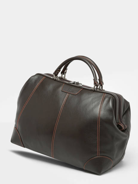 Leather Foulonné Doctor Bag Etrier Brown foulonne EFOU816M other view 2