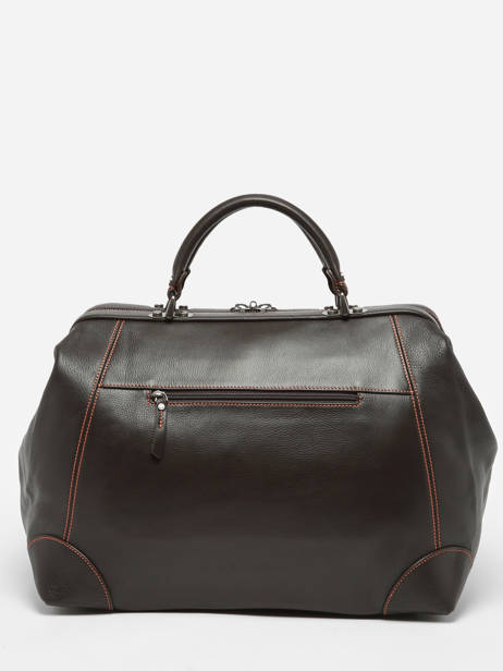 Leather Foulonné Doctor Bag Etrier Brown foulonne EFOU816M other view 4