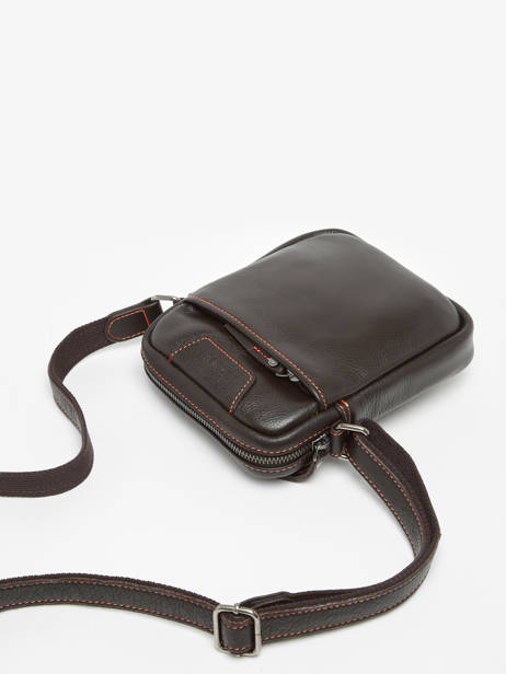 Small Leather Foulonné Crossbody Bag Etrier Brown foulonne EFOU729S other view 2