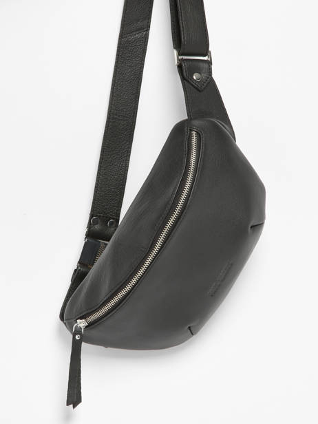 Leather La Banane Belt Bag Paul marius Black vintage BANANE other view 2