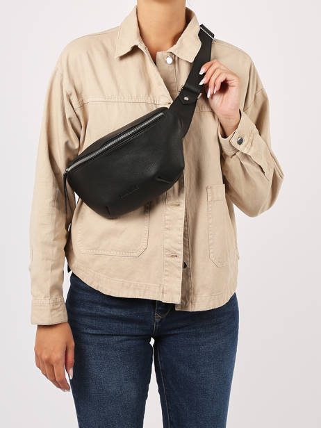 Leather La Banane Belt Bag Paul marius Black vintage BANANE other view 1